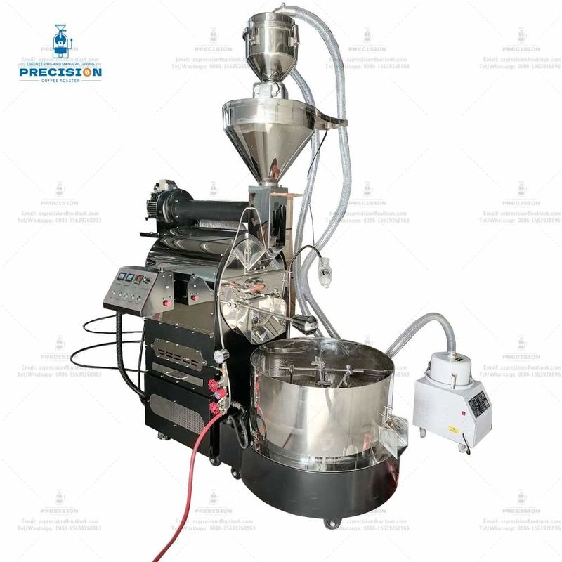 صانع القهوة الحديدي الصب 10kg 12kg 15kg طبل الفولاذ المقاوم للصدأ الكبير
