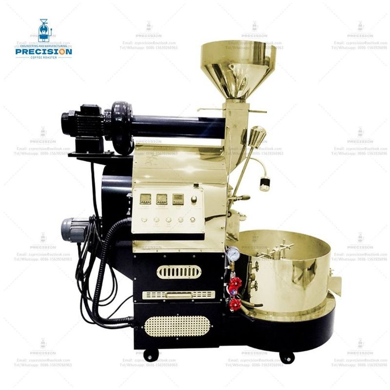 طبقة مزدوجة من الفولاذ المقاوم للصدأ طبل عينة الكهربائية مقهى المكسرات 2Kg 3Kg 6Kg غاز حبوب آلة القهوة